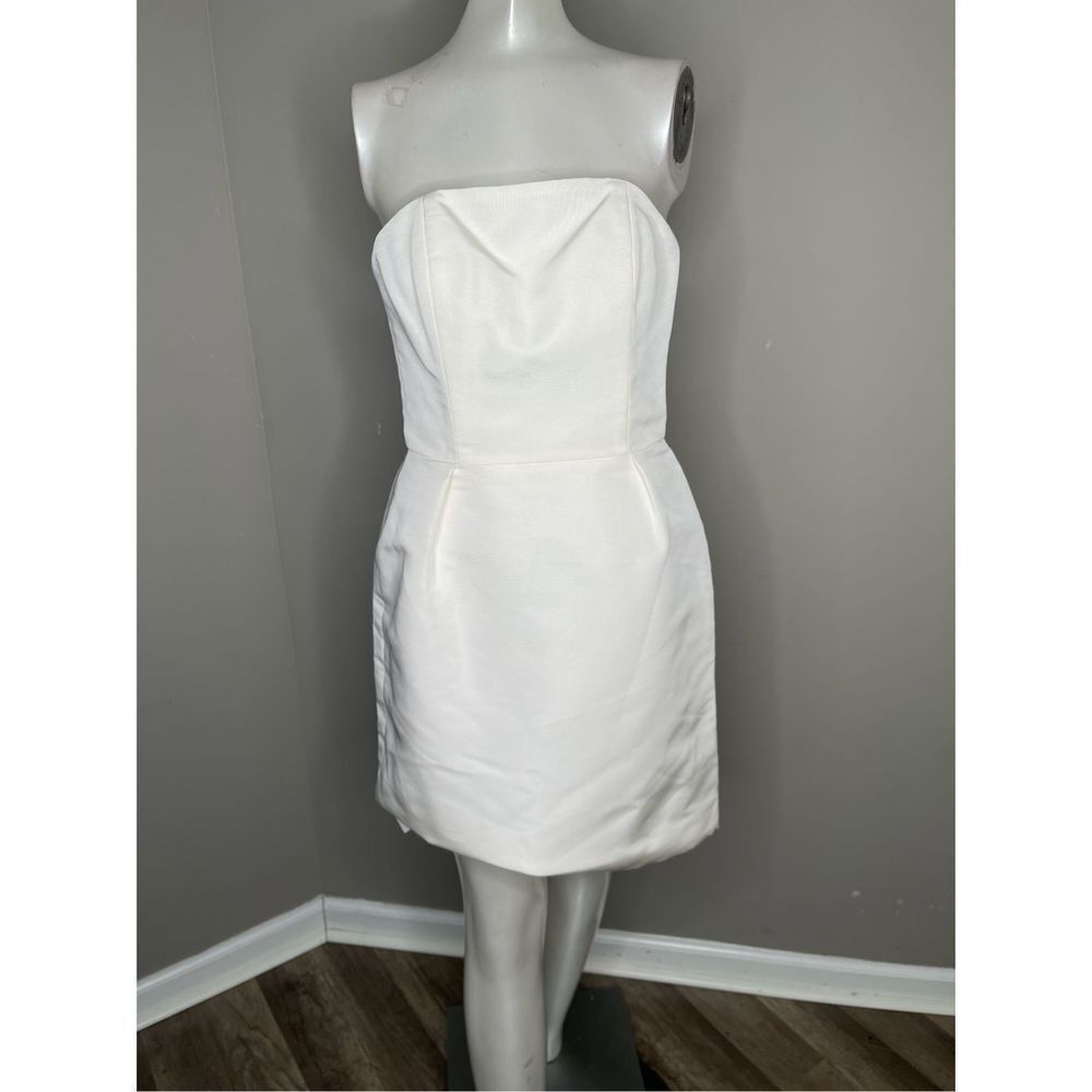 Alexia Maria Silk Faille Strapless Mini Dress US 12 $1450 - Picture 2 of 6